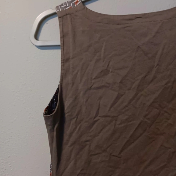 Ann Taylor Patterned Sleeveless Top - Black and Red - Picture 2 of 11